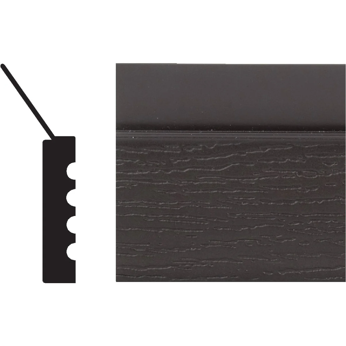 Recyclable Royal Thermo Stop 2 In. W. x 7 16 In. H. x 9 Ft. L. Brown PVC Weatherstrip Garage Door Stop Optimized