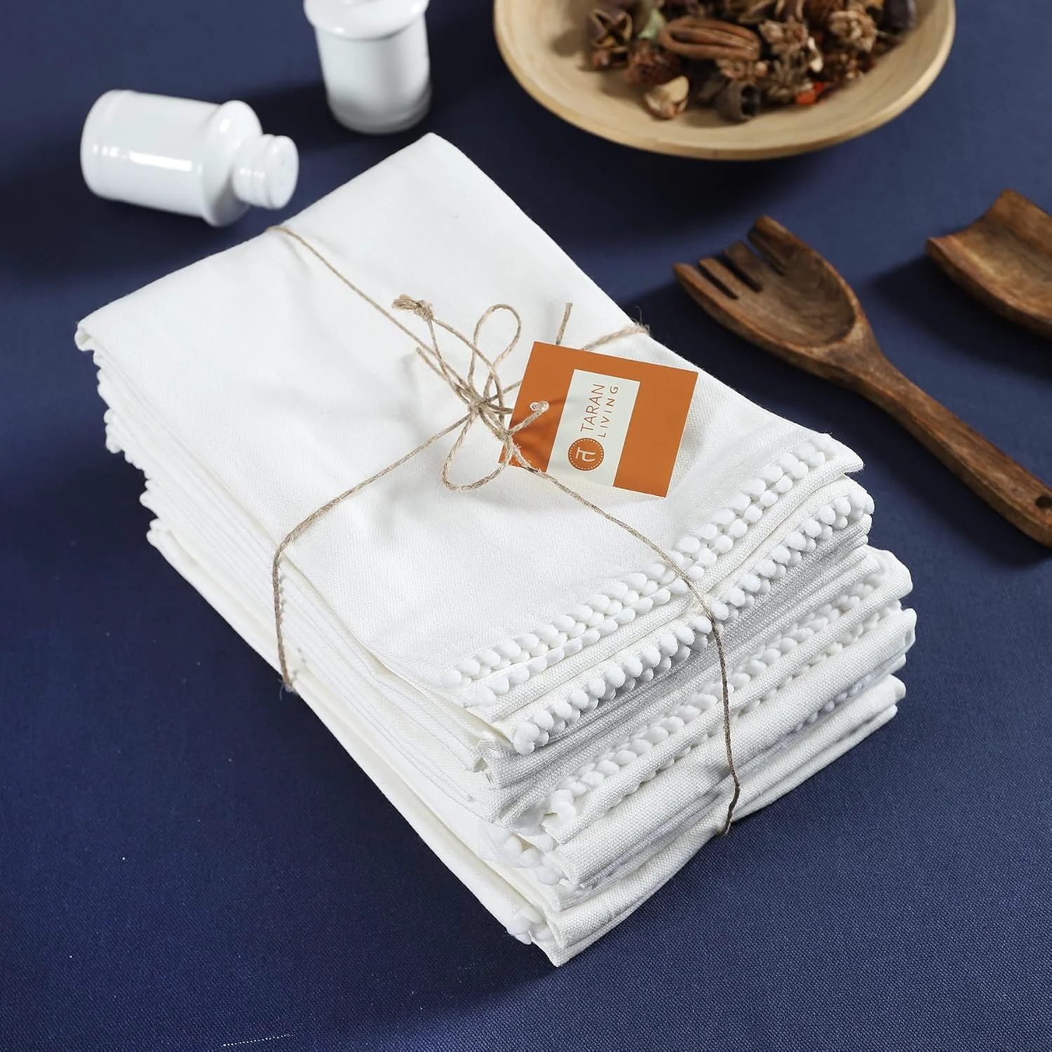 Durable Premium Cotton Kitchen Towels 18x28 - Pack of 6 Easy-to-Use