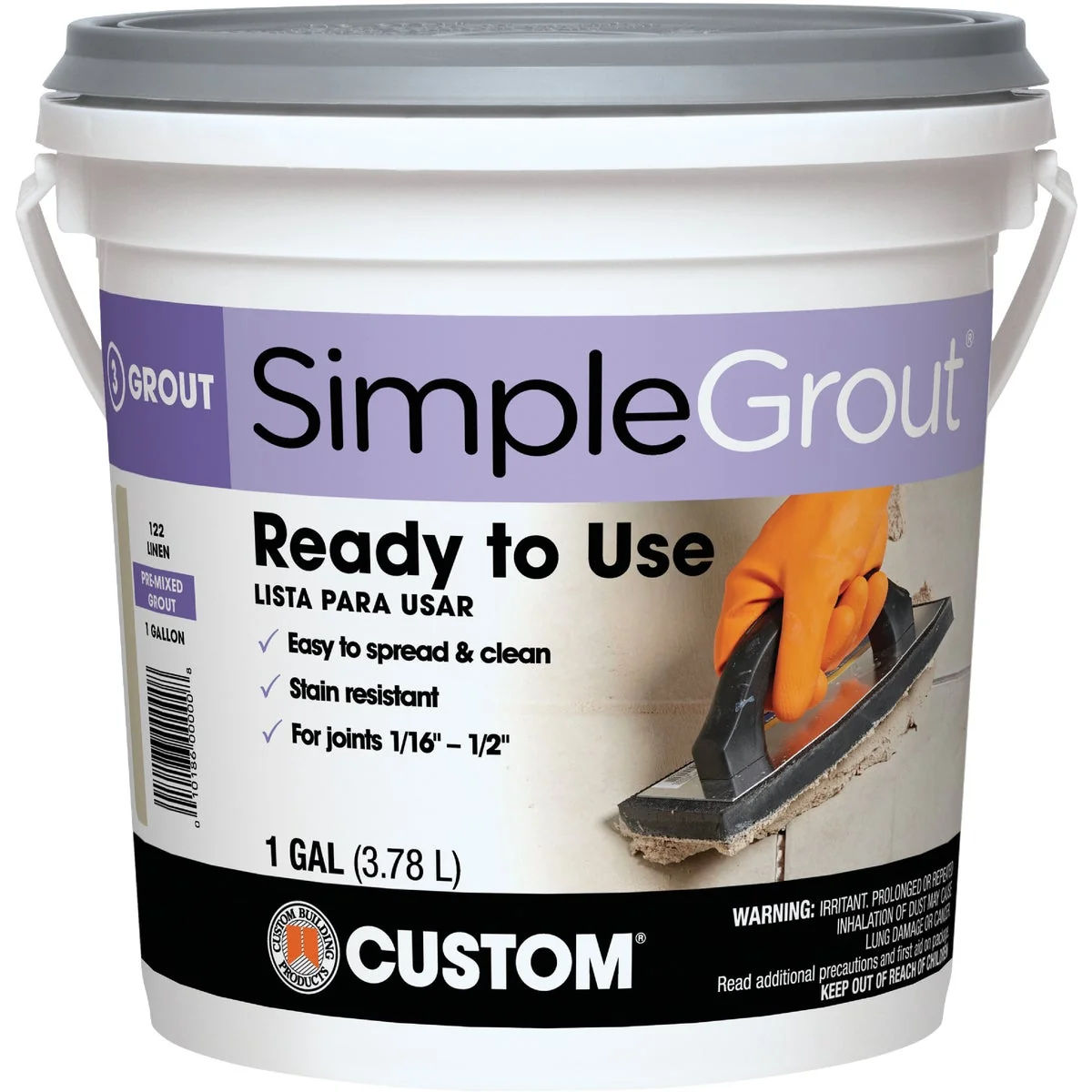 Authentic Custom Building Products Simplegrout Gallon Haystack Pre-Mixed Tile Grout Green