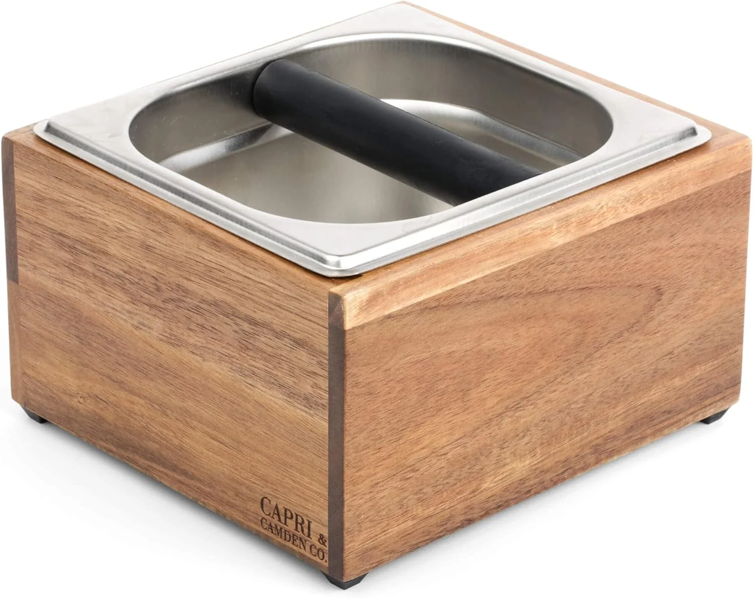 Organic Knock Box Large Capacity Espresso Knock Box Non-Slip Base Knock Box Espresso Coffee Knock Box Shock Absorbant Espresso Knock Box and tamp station Selected