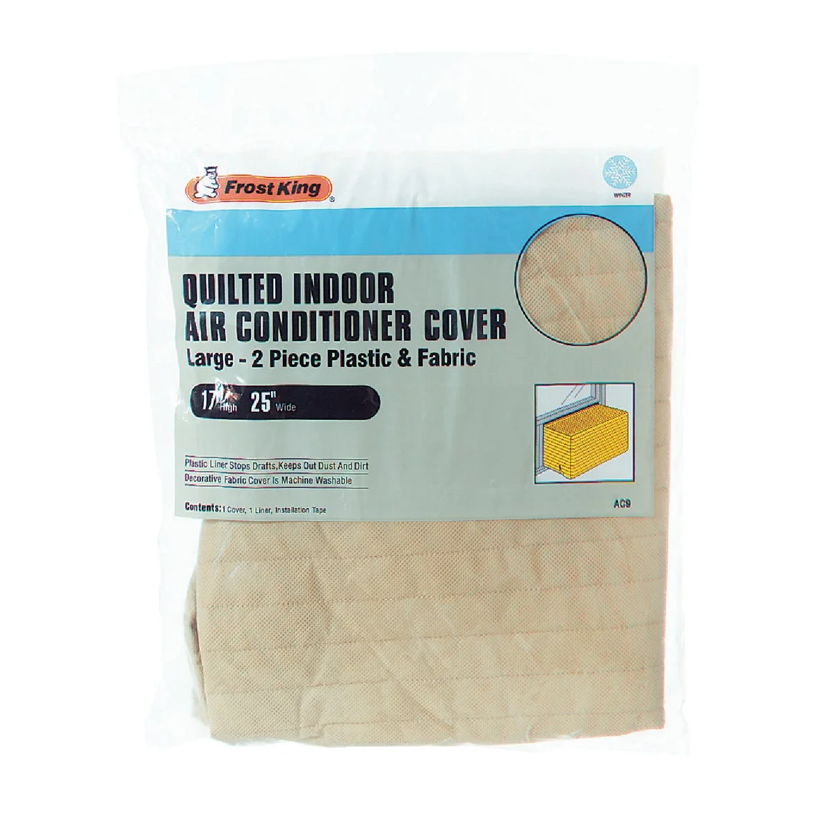 Sophisticated Frost King 18 x 25 Rectangle Beige Air Conditioner Cover Artisan