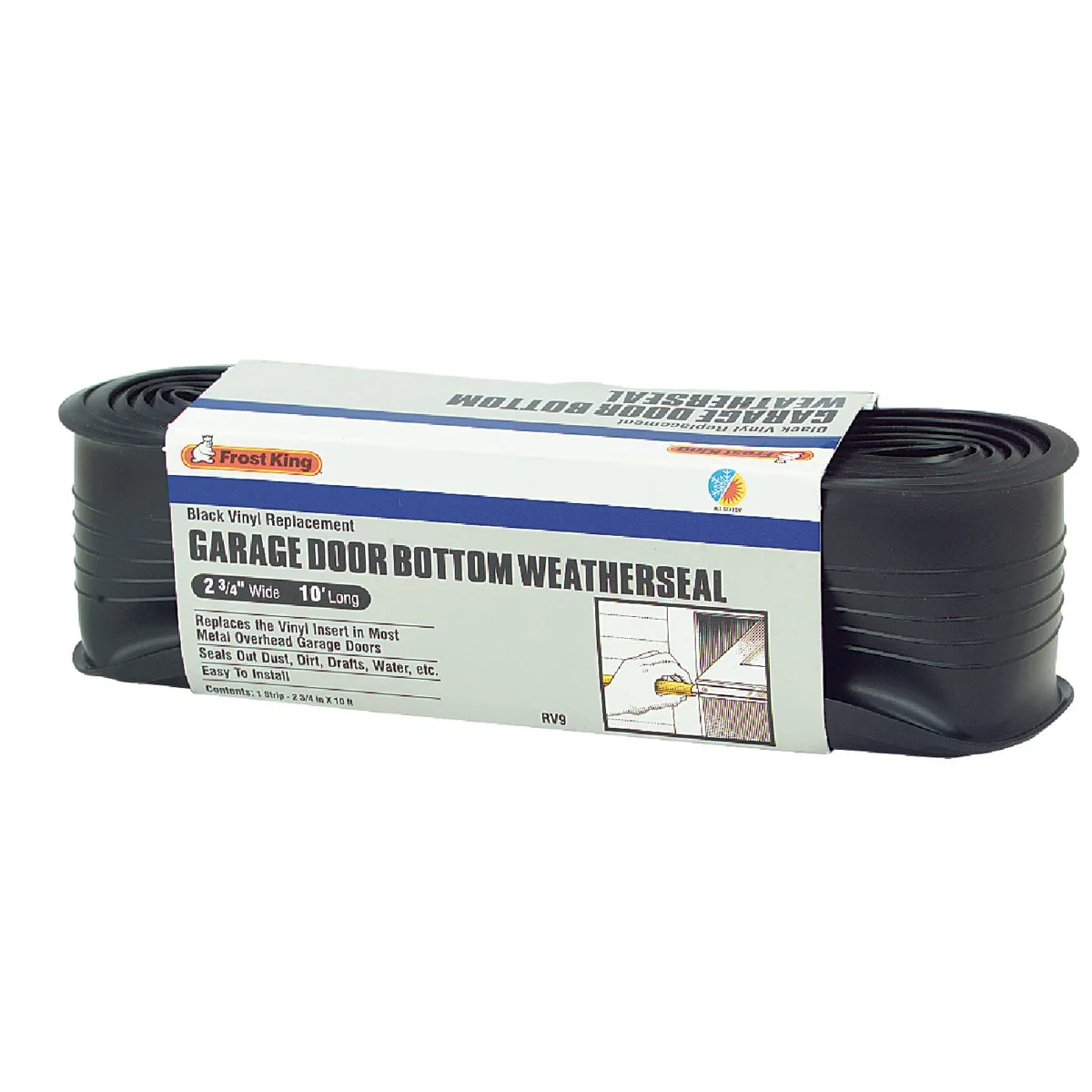 Fine Frost King 2-3 4 In. x 10 Ft. Black Vinyl Bottom Garage Door Seal Casual