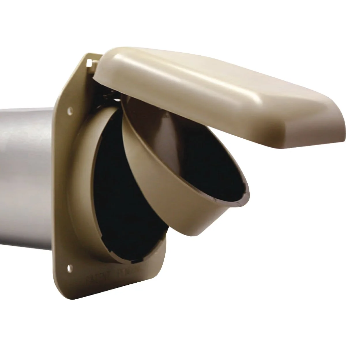 Flexible No-Pest 4 In. Tan Plastic Low Profile Dryer Vent Hood Professional