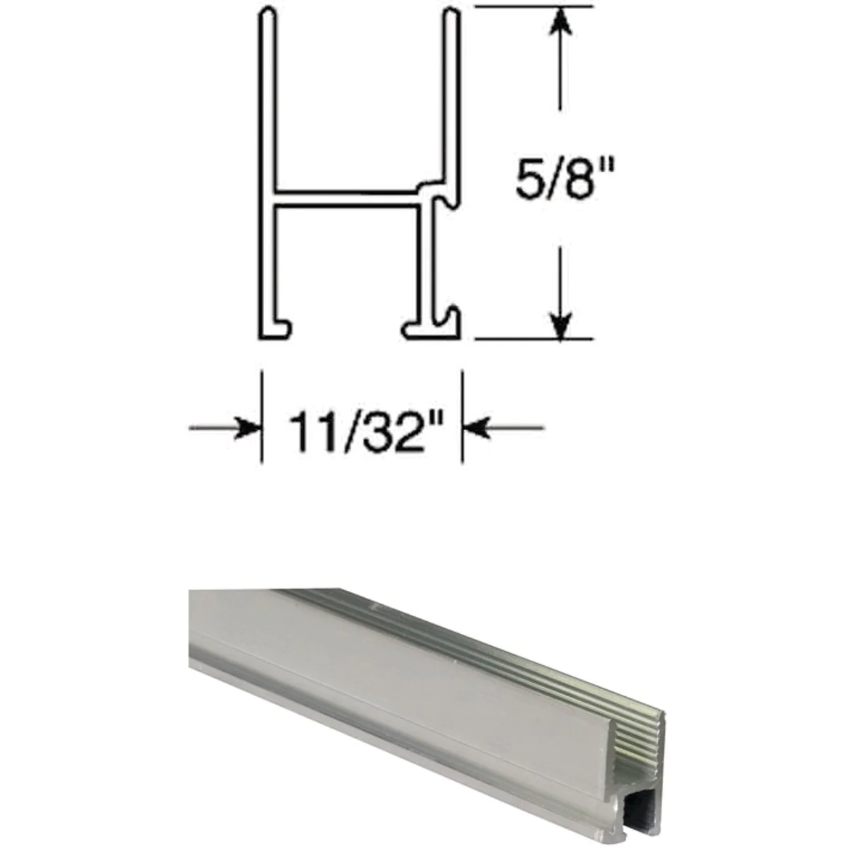 Outstanding Prime-Line 11 32 In. x 5 8 In. x 72 In. Mill Triple Track Top Window Frame Enhanced