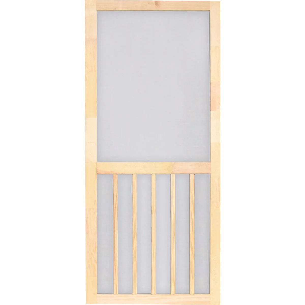 High-Grade Screen Tight 5-Bar 36 In. W x 80 In. H x 1 In. Thick Natural Wood Screen Door Screen Excellent