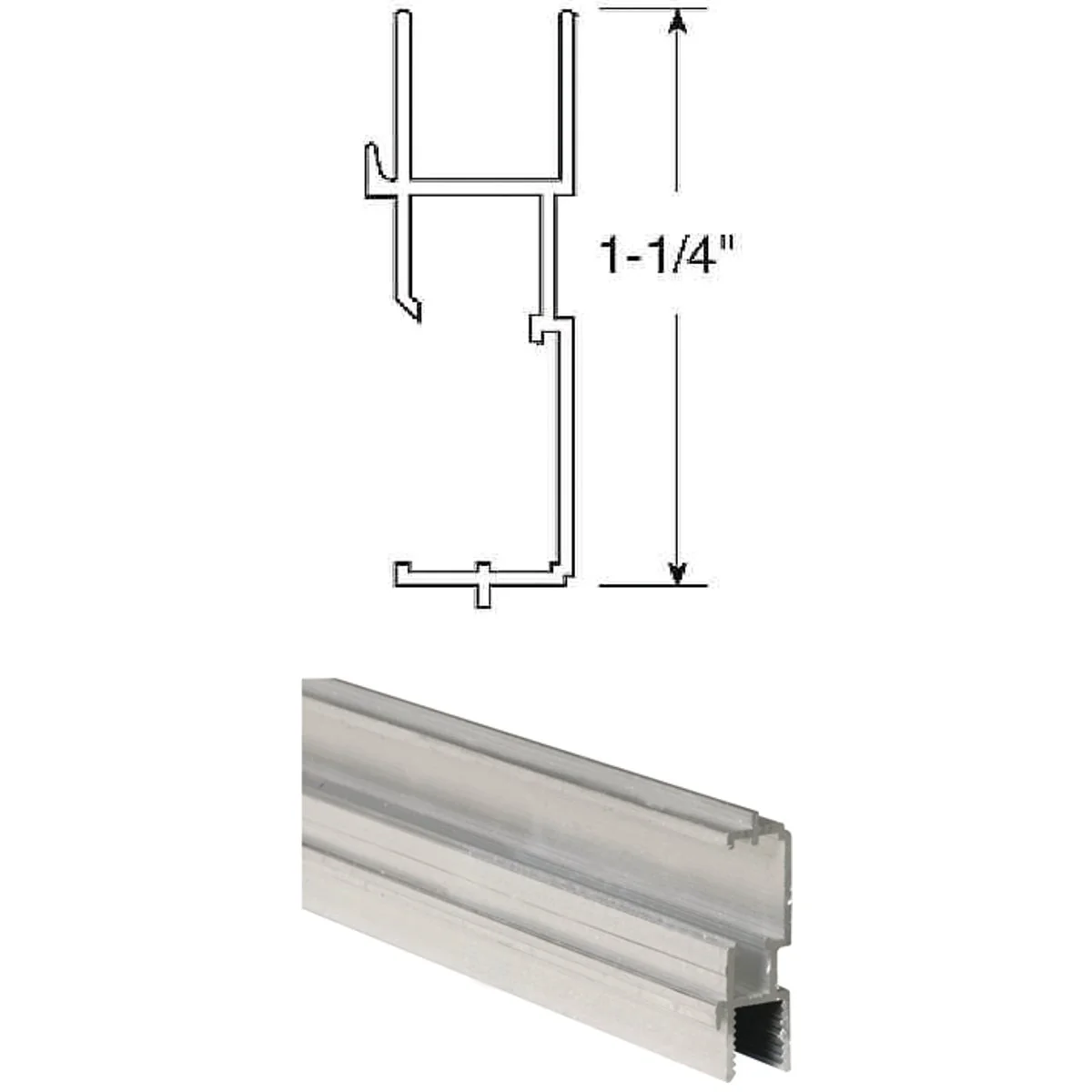 Luxury Prime-Line 1-1 4 In. x 72 In. Mill Triple Track Bottom Window Frame Optimized