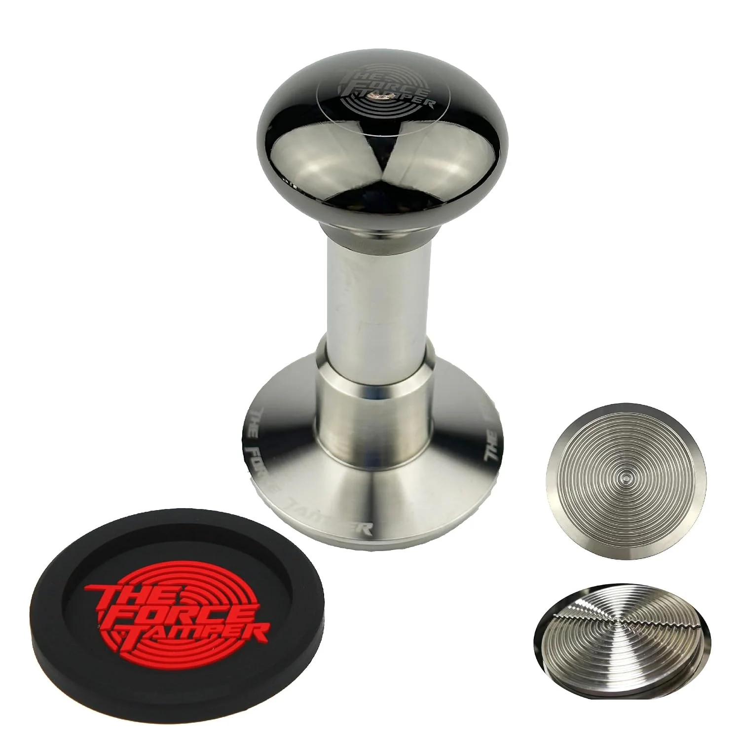 Next-Generation 58.35mm C-Ripple Dis Set Black Mirror Jellyfish AL Handle Coffee Tamper Automatic Impact Adjustable Constant Pressure and Auto-leveling five sizes and eight combination sets are available Minimalist
