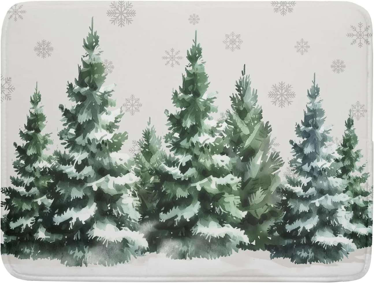 Sophisticated Christmas Dish Drying Mat 16x18 Inch Xmas Forest Tree Absorbent Dish Drainer Protector Pad Winter Holiday Microfiber Drying Mats Absorbent Reversible Premium