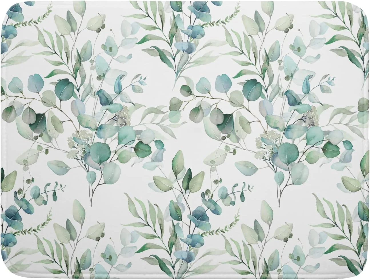 Expertly Made Watercolor Sage Leaves Dish Drying Mats for Kitchen Counter 16x18 Inch Spring Leaves Kitchen Drying Mat Classic