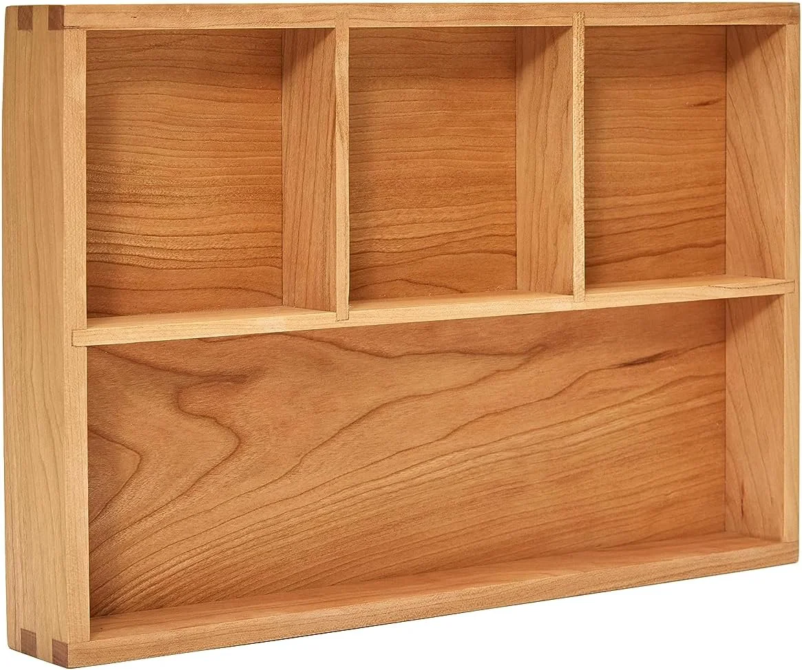 Pure pandapark Wood Organizer Tray Black Walnut Desk Drawer Storage Box Cherry Master-4 Comfortable