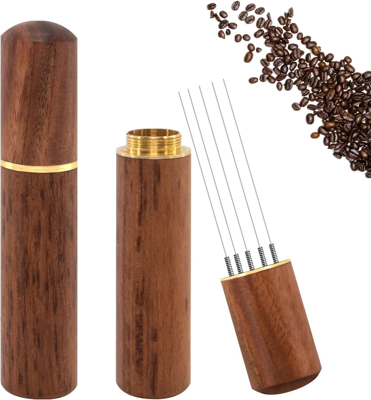 Practical Espresso Coffee Stirrer Espresso Distribution Tool Coffee Stirring Tool Professional Barista Hand Needle Type Distribution Tool 5 Needles 0.4mm Certified