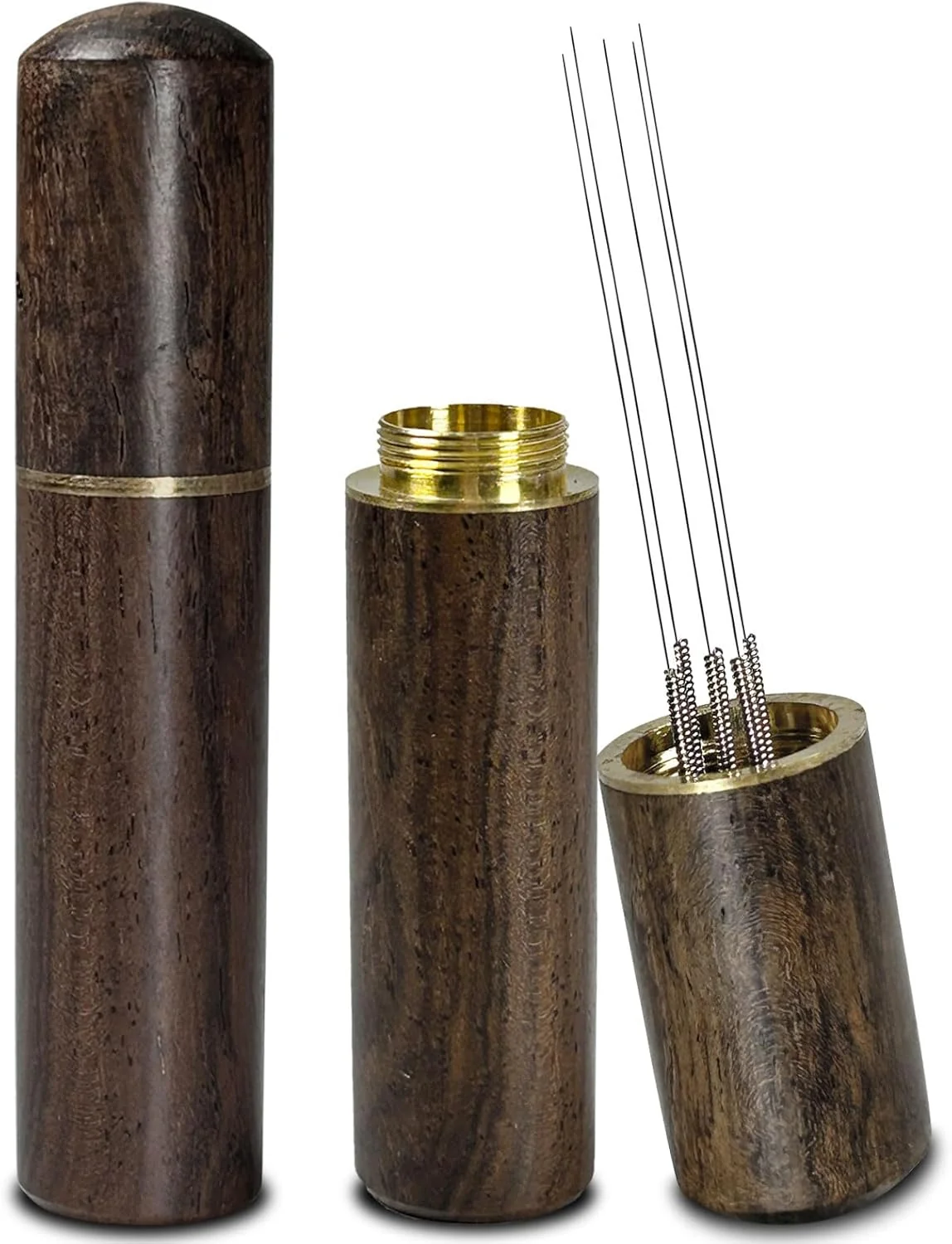 Proven Espresso Stirrer 5 Needles 0.4mm WDT Distribution Tools for Barista Natural Wood Handle and Stand Espresso Distribution Tools for Home Kitchen Cafe Fine Crafted
