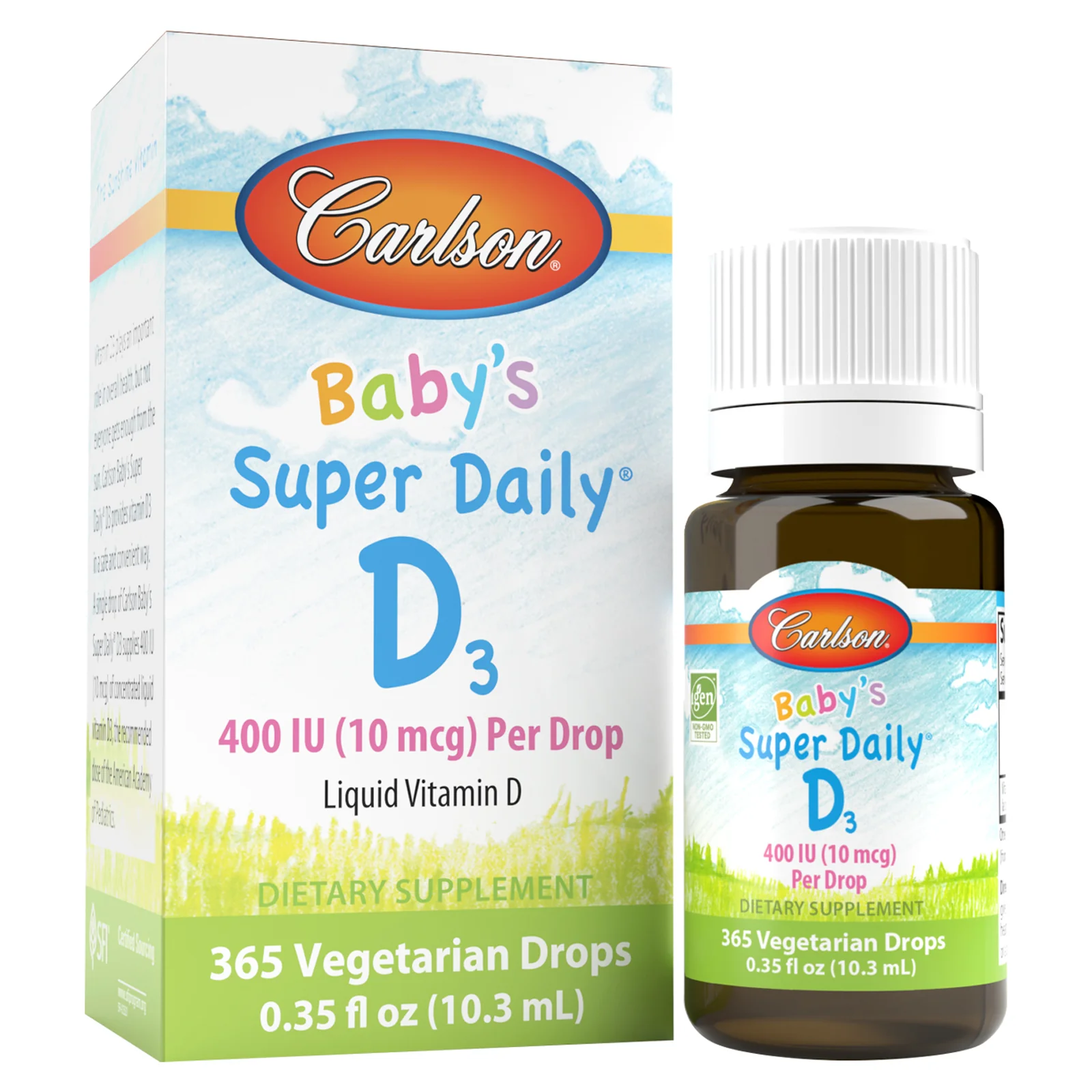 Exclusive Carlson Labs Baby's Super Daily® D3 Drops – Healthy Growth Bone Support Refined