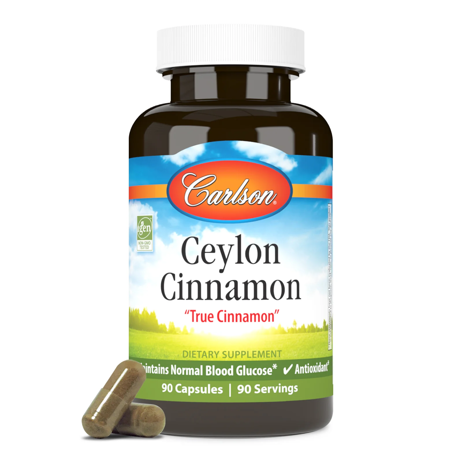 Relaxed Carlson Labs Ceylon Cinnamon Capsules – Healthy Glucose Metabolism Support Minimalist