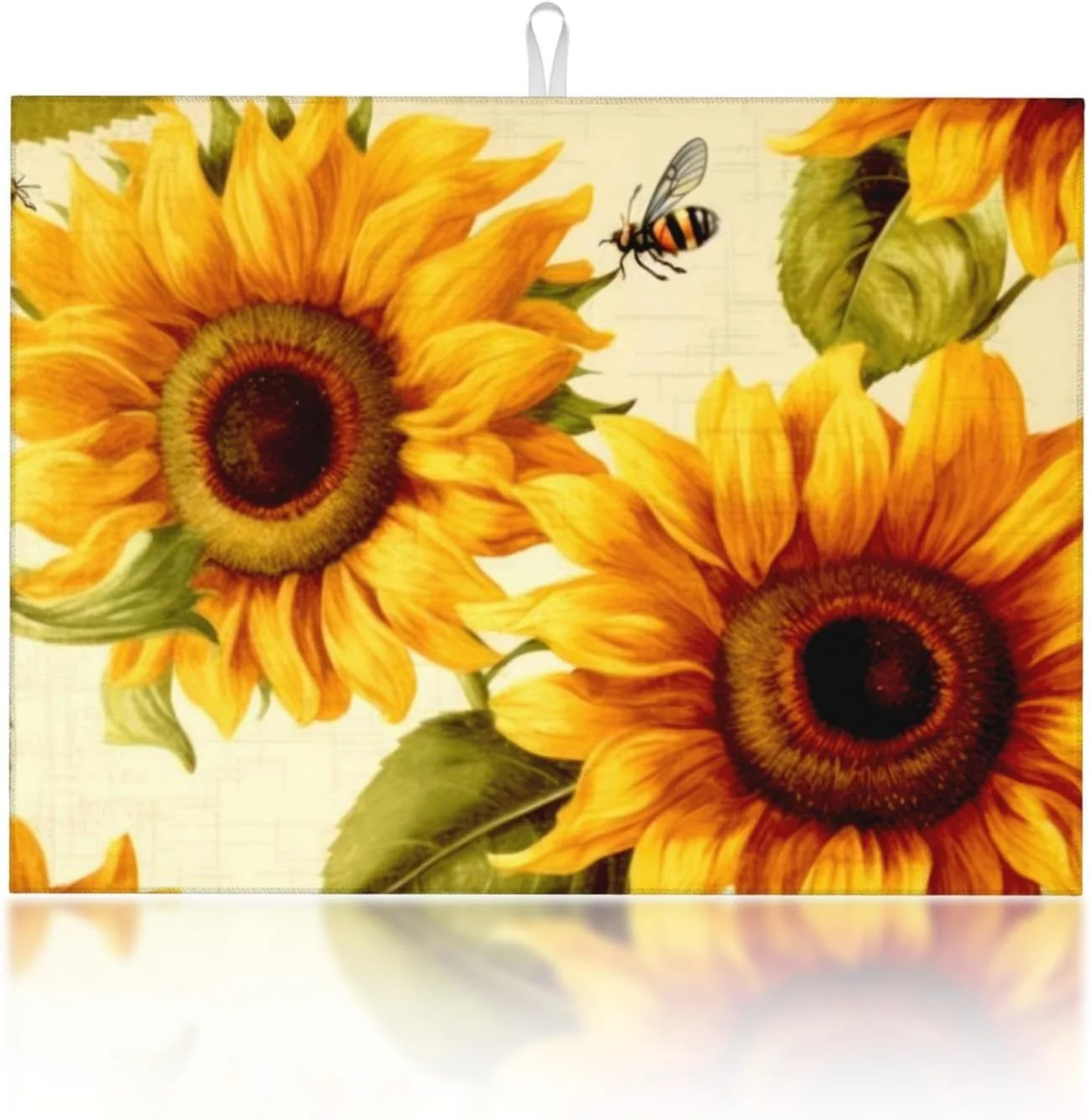 Proven Sunflower Large Dish Drying Mats For Kitchen Counter Microfiber Kitchen Drying Mat XL Draining Pad Absorbent Quick Drying Dish Mat 18x24 Inch High-Quality
