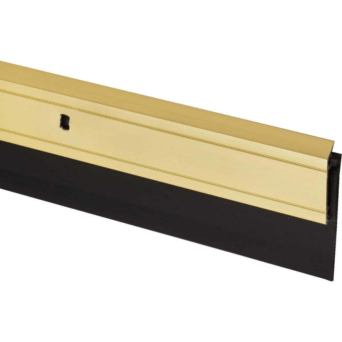 Elegant M-D 2 In. W. x 36 In. L. Brite Gold Heavy-Duty Aluminum And Vinyl Door Sweep Reusable