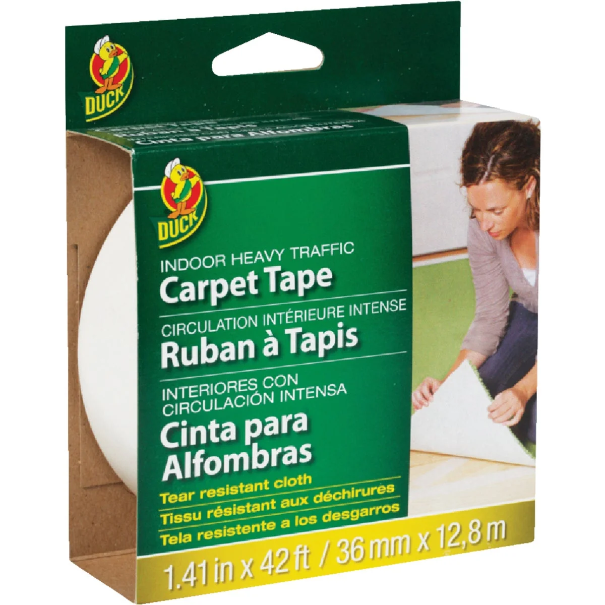 Contemporary Duck Heavy Traffic 1.5 In. x 42 Ft. Indoor Carpet Tape Exclusive