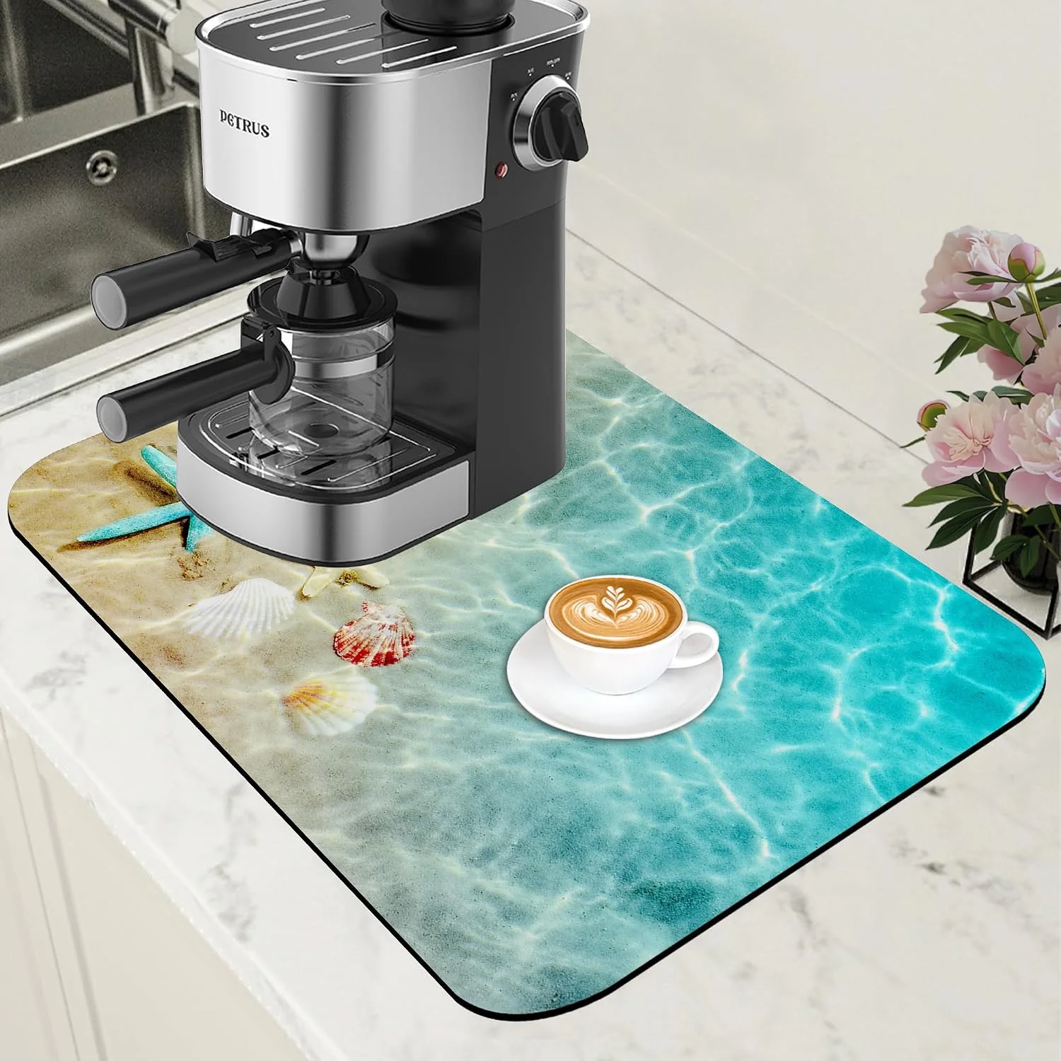 Next-Generation Coffee Mat Absorbent Dish Drying Mat for Kitchen Counter Breathable