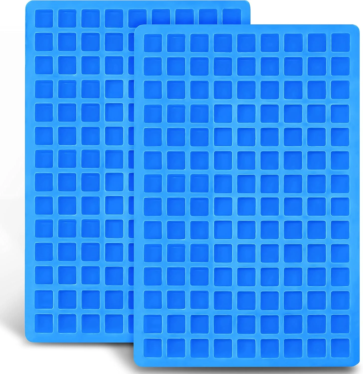 Artisan Anaeat 126-Cavity Square Silicone Candy Mold 2 Pack Non-stick Mini Silicone Chocolate Mold for Homemade Caramels Jelly Gummy Ice Cube Truffles Smooth