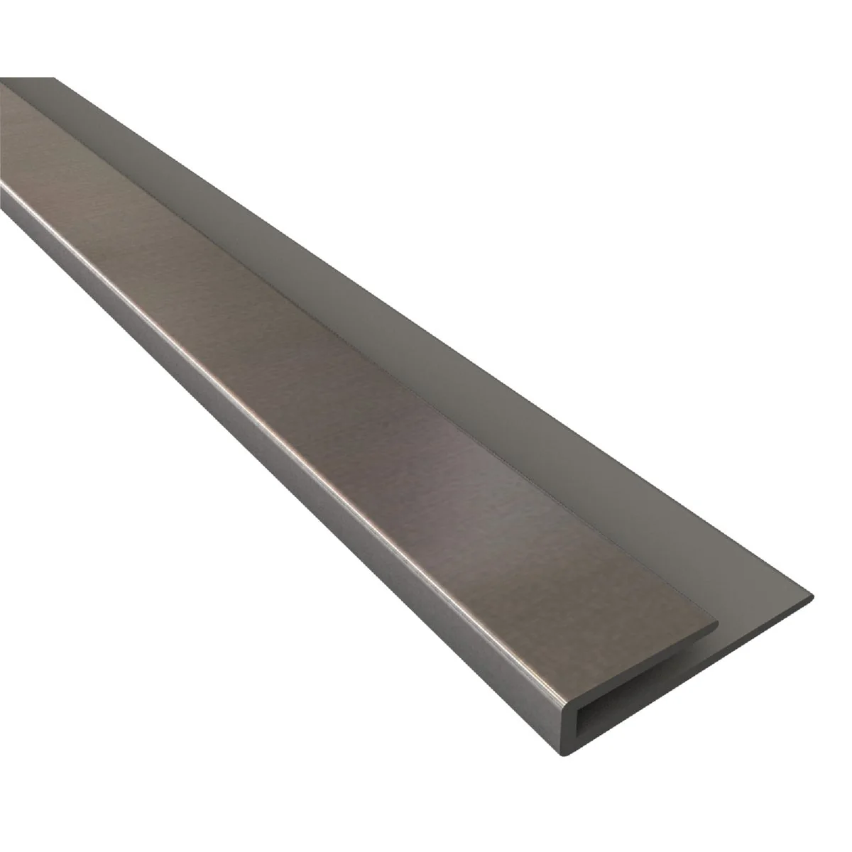 Sophisticated Fasade 18 In. Thermoplastic J-Edge Backsplash Trim Brushed Aluminum High-Grade