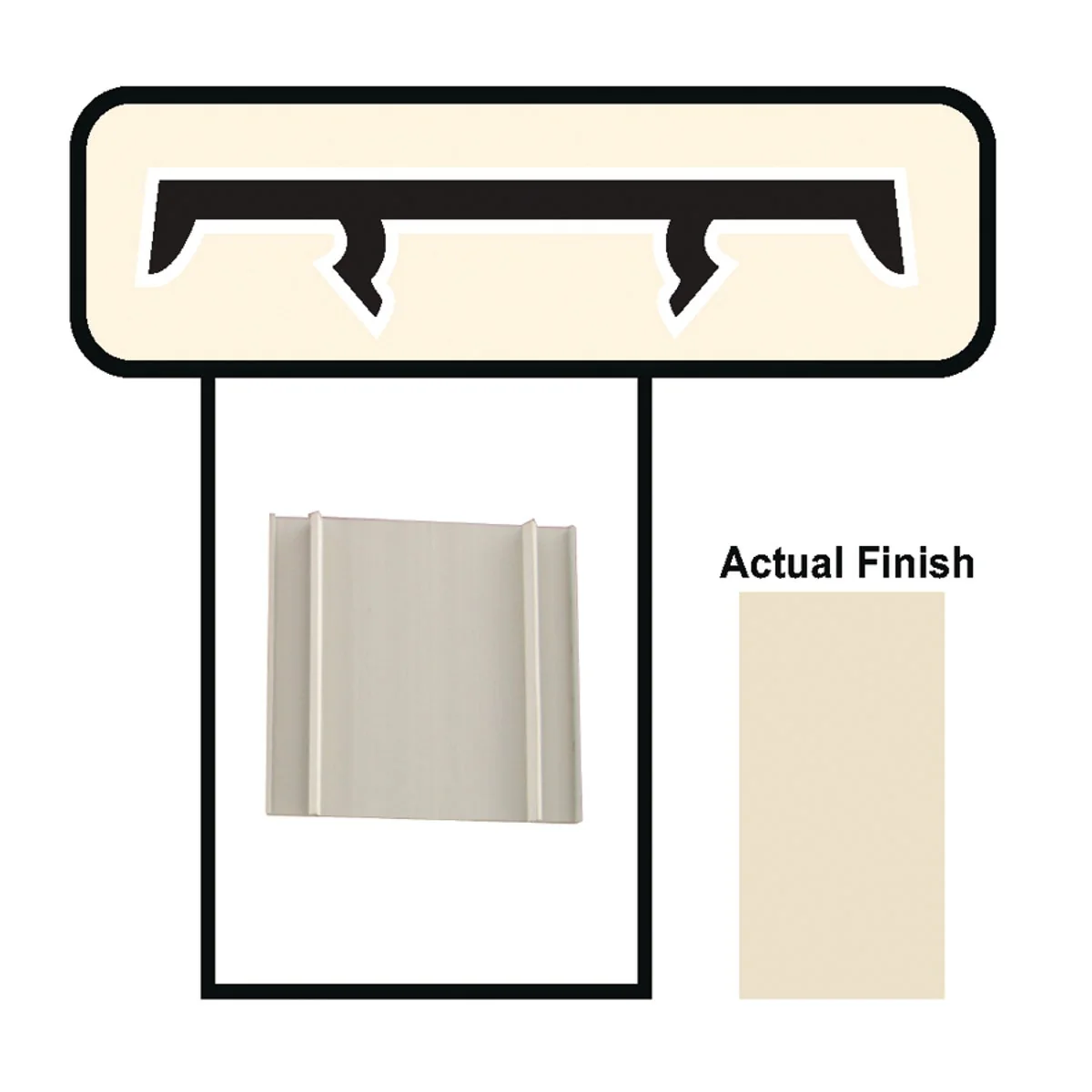 Premium Material Screen-Tight 3-1 2 In. W. x 8 Ft. L. Beige Vinyl Cap Component Consistent
