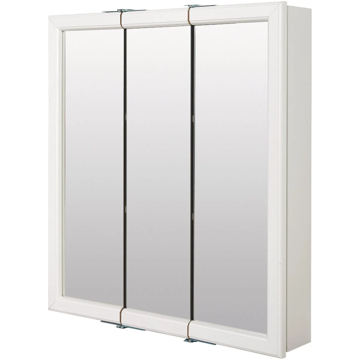 Professional Zenith Zenna Home White 24 In. W x 28 In. H x 6 In. D Tri-View Surface Mount Medicine Cabinet Traditional