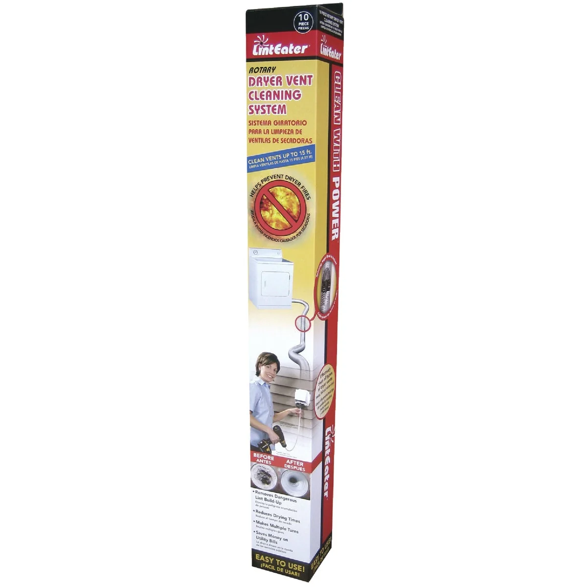 Functional LintEater Dryer Vent Cleaning System 10 Piece Exclusive
