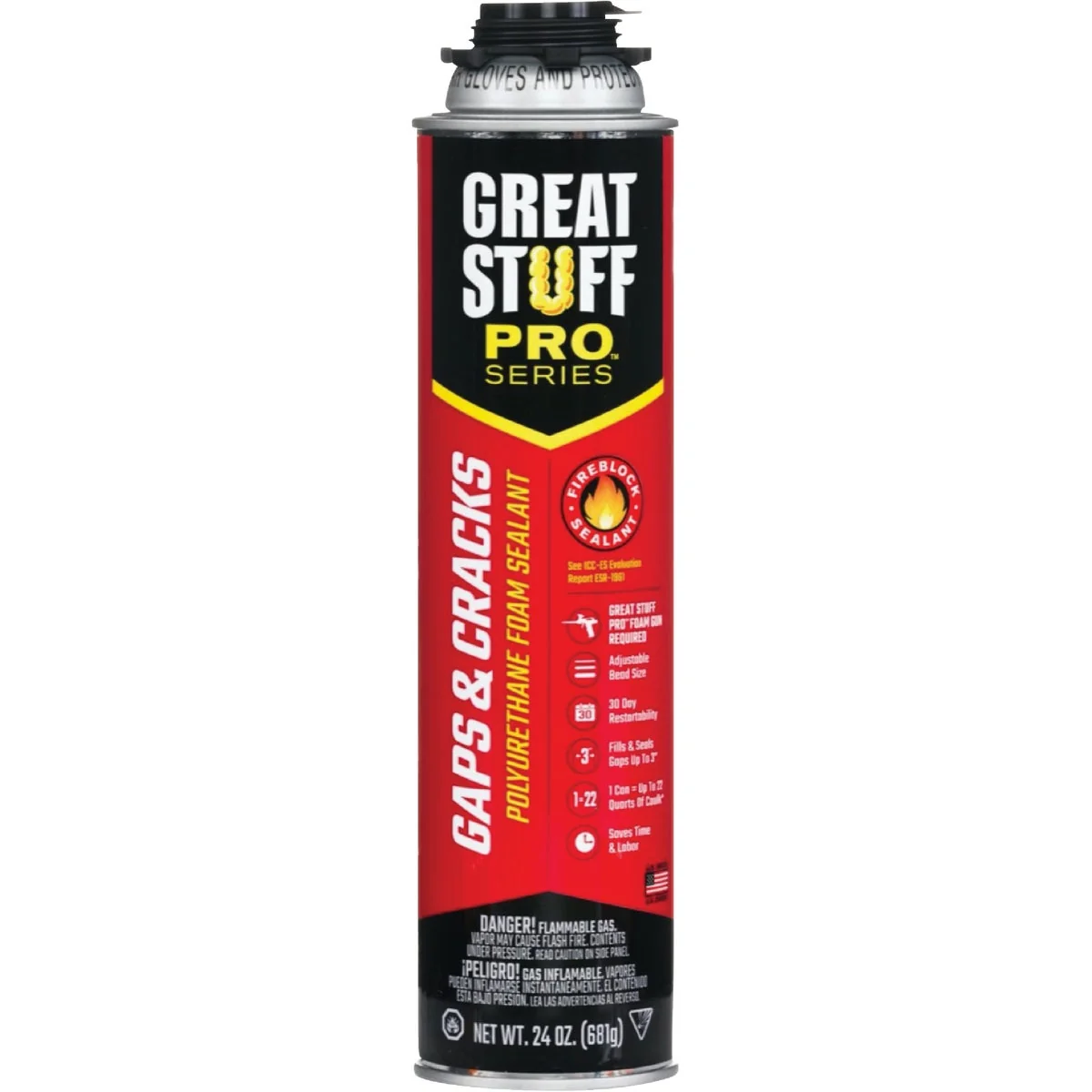 High-Quality Great Stuff Pro Gaps Cracks 24 Oz. Gun Foam Functional