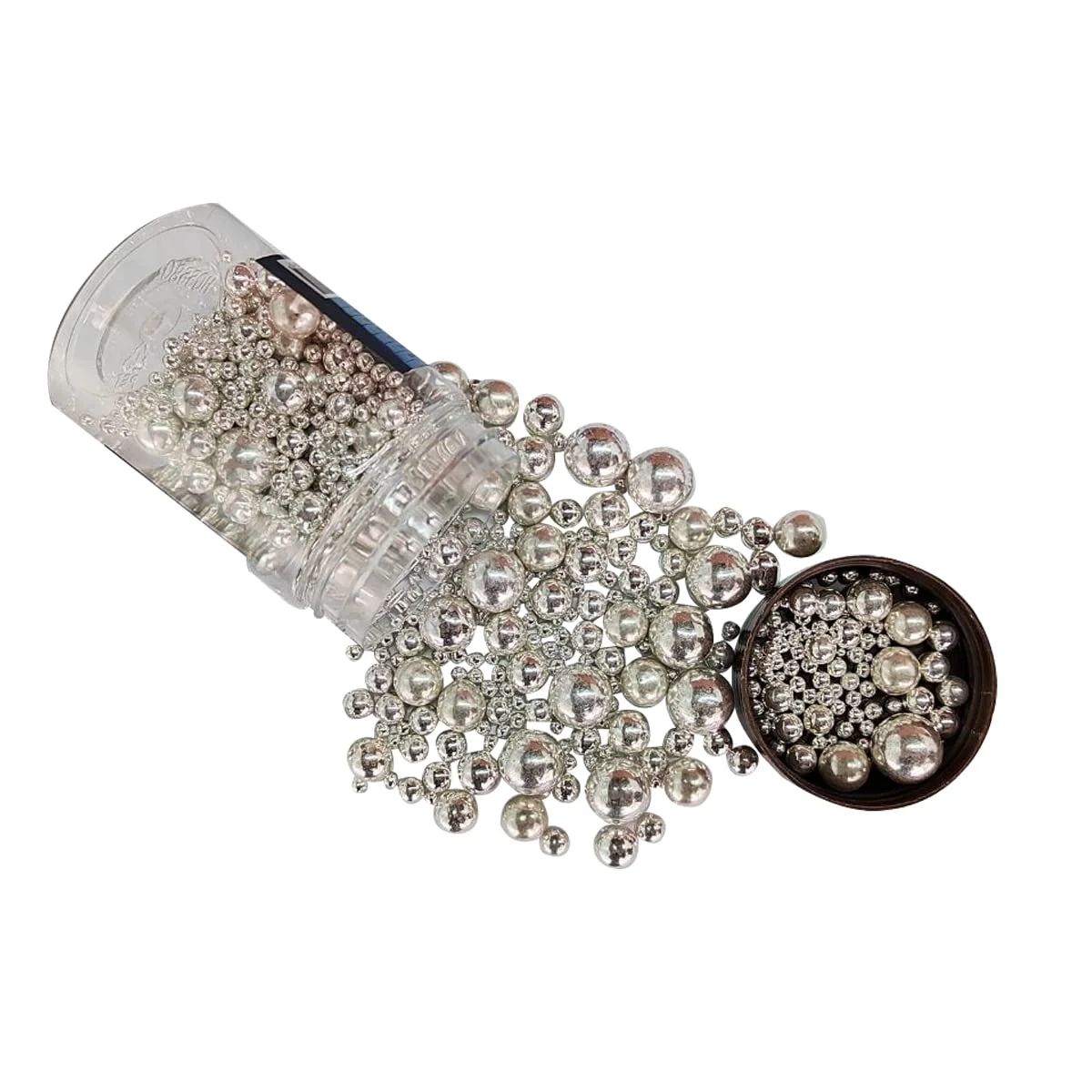 Original Design Edible Silver Sugar Pearls Candy Sprinkles 120G 4.23Ounce Baking Cake Sprinkles Cupcake and Cake Topper Cookie Decorations Wedding Party Valentines Fine Crafted