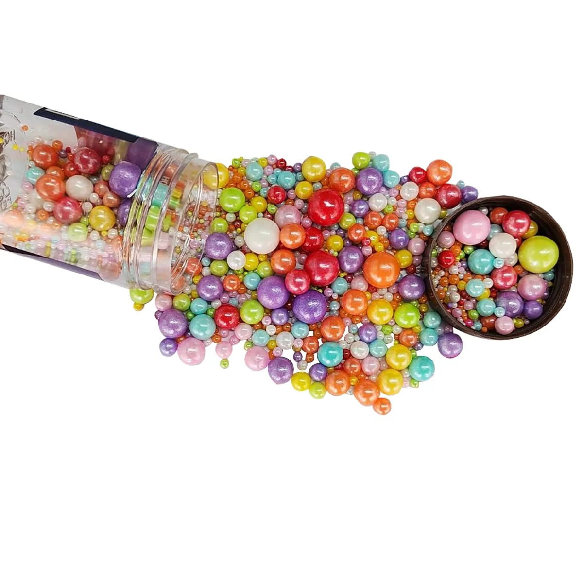Eco-Friendly Edible Multicolor Sugar Pearls Candy Sprinkles 120G 4.23Ounce Baking Cake Sprinkles Cupcake and Cake Topper Cookie Decorations Wedding Party Selected