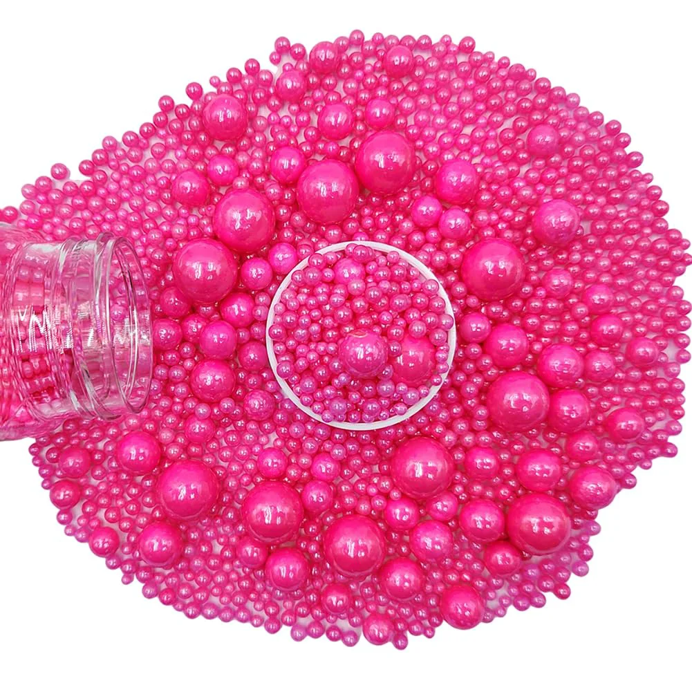 Effective Edible Rose Pink Sugar Pearls Candy Sprinkles 120G 4.23Ounce Baking Cake Sprinkles Cupcake and Cake Topper Cookie Decorations Wedding Party Excellent