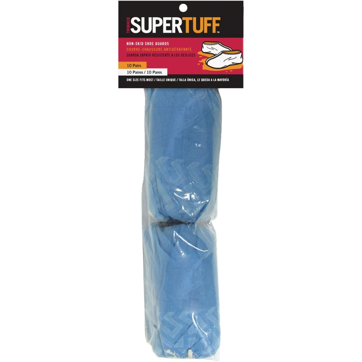 Authentic Trimaco SuperTuff 1 Size Fits Most Non-Skid Polypropylene Blue Shoe Guard 10-Pack User-Friendly