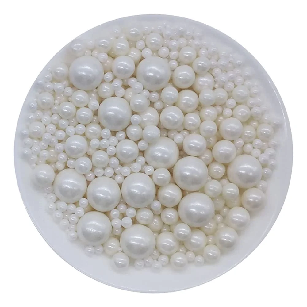 High-Quality Edible White Sugar Pearls Candy Sprinkles 120G 4.23Ounce Baking Cake Sprinkles Cupcake and Cake Topper Cookie Decorations Wedding Party Valentines World-Class