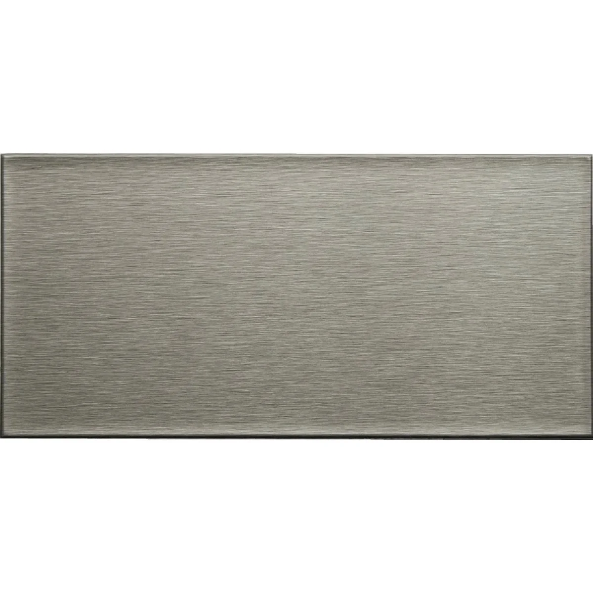 Soft Aspect 3 In. x 6 In. Aluminum Backsplash Peel Stick Long Grain Stainless 8-Pack Professional