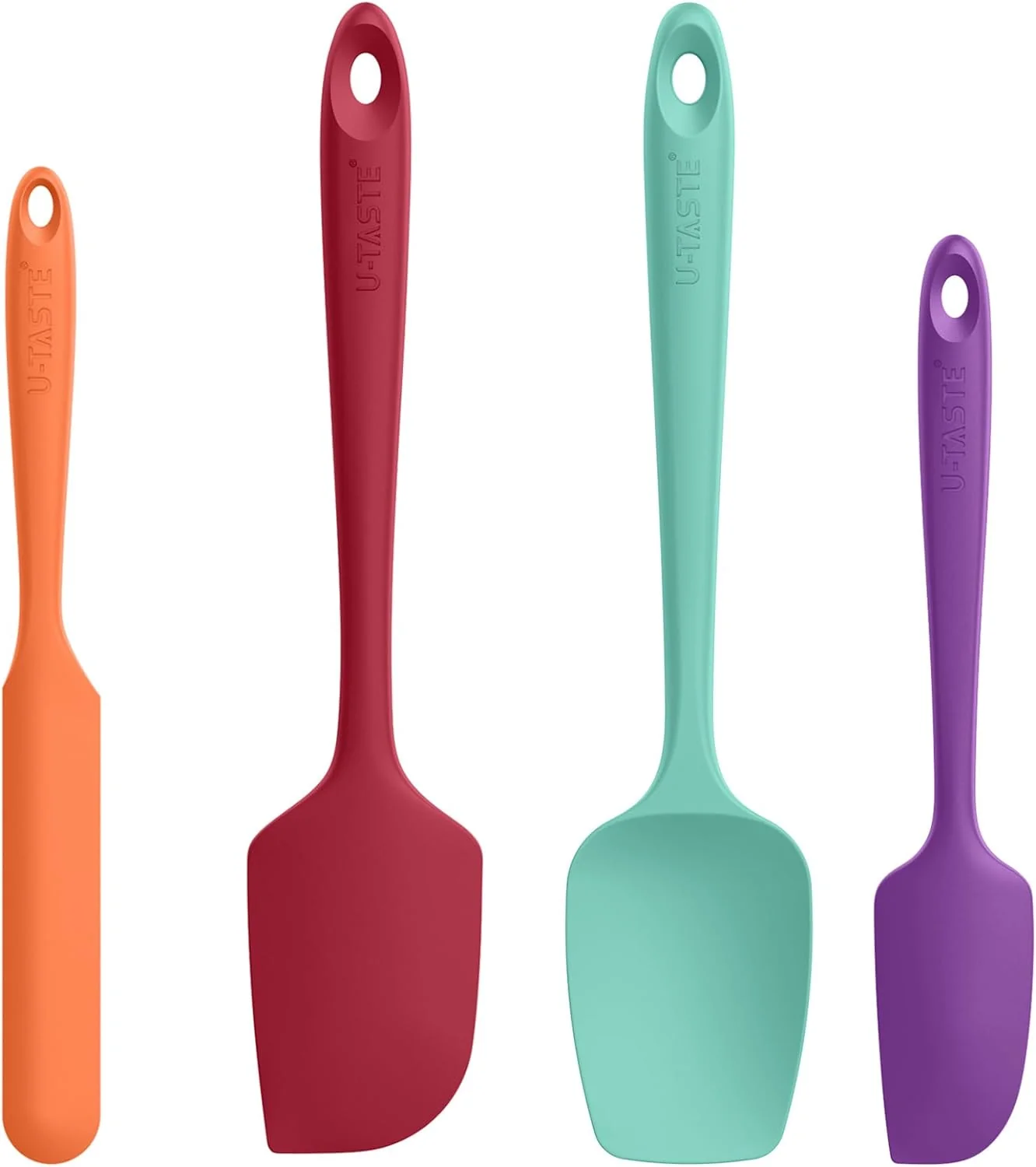 Effective High Heat Resistant Silicone Spatula U-Taste 600ºF Hot-Proof Food Grade Rubber Kitchen Baking Scraper Premium Material