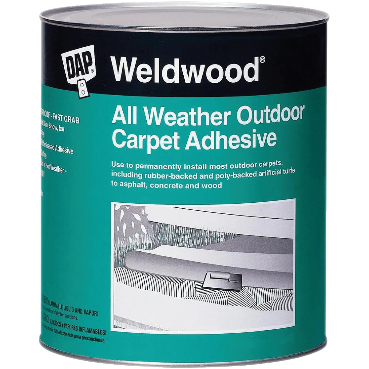 Detailed DAP Weldwood All Weather Outdoor Carpet Adhesive Quart Reliable