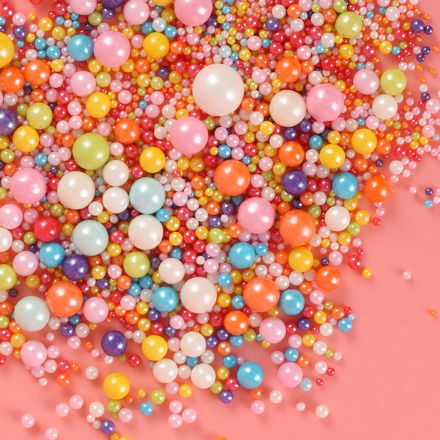 Top-Quality Kasvan Mixed Pearl Sugar Sprinkles - Edible Candy Pearls 130g 4.58 Oz Mix Size Baking Cake Decorations Ice Cream Toppings and Cookie Decorating Proven