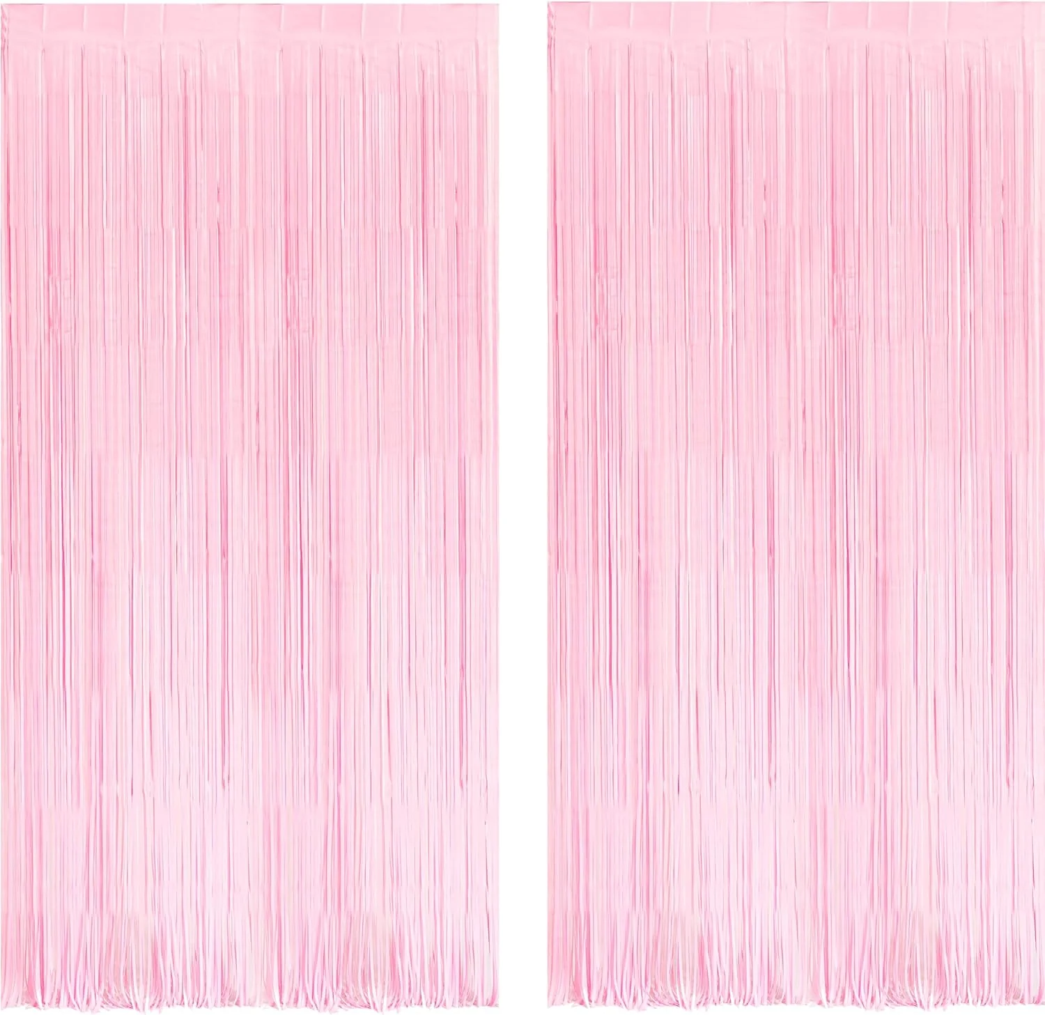 Stylish Braveshine Pastel Pink Foil Fringe Curtains Tinsel Backdrop - 2 Pack Photo Booths Party Streamers Supplies for Halloweens Boo Girls Princess Contemporary