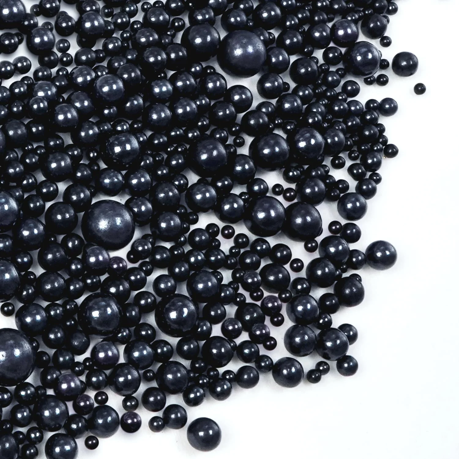 High-Grade Black Pearl Sugar Sprinkles Edible Black Sprinkles for Cake Decorating 150g 5.29oz Baking Cake Decorations Ice Cream Toppers Cupcakes Cookies Advanced