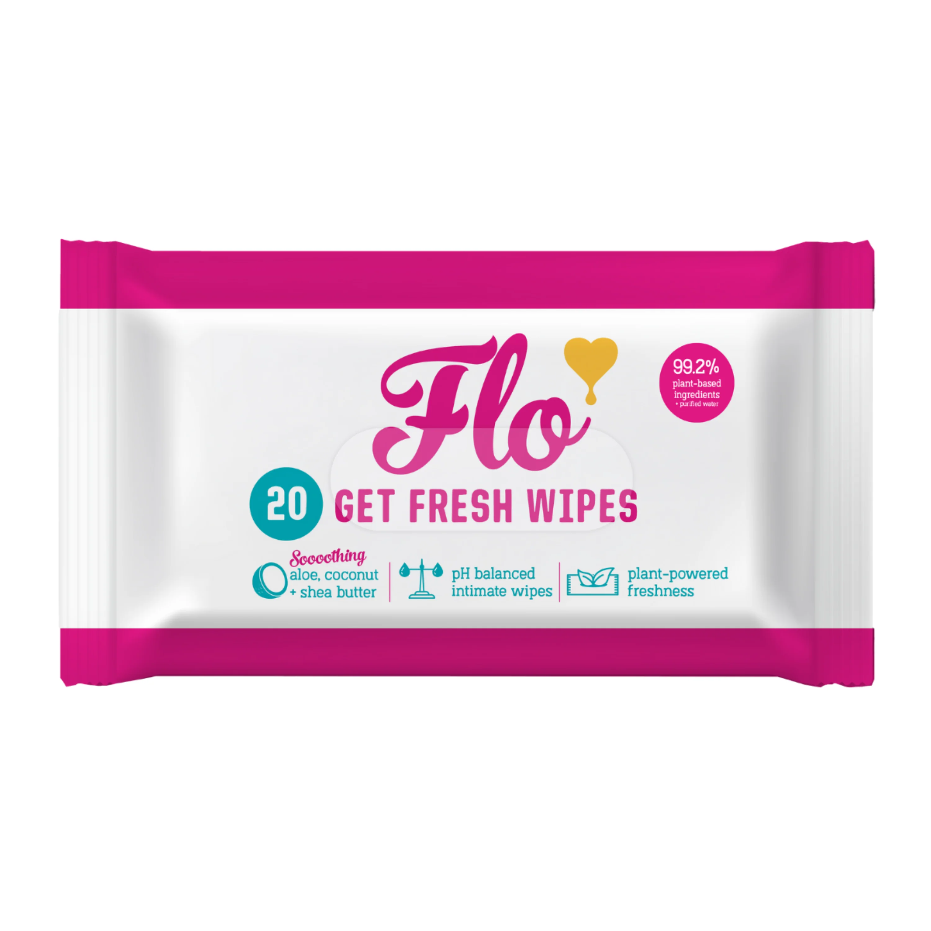 Premium Material Here We Flo FLO Get Fresh Body Intimate Wipes Traditional