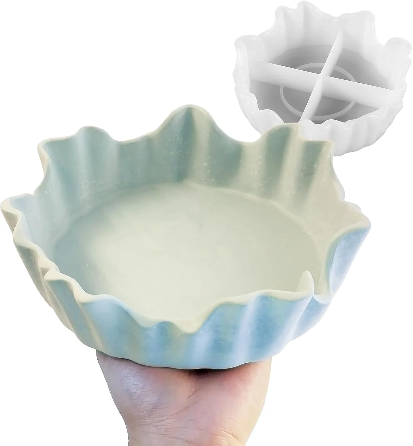 Professional Wehous Large Irregular Bowl Silicone Mold Unique Storage Epoxy Resin Concrete Molds Eco-Friendly