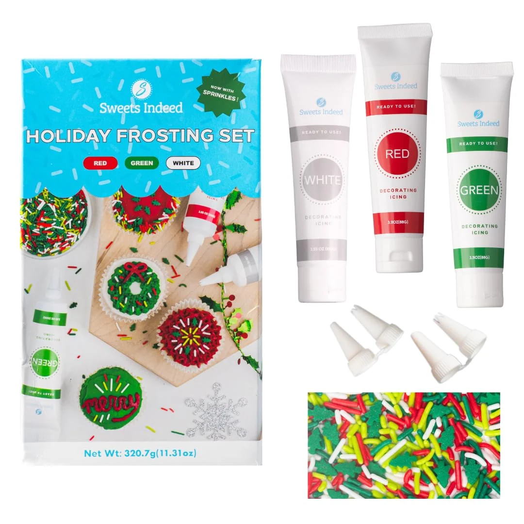 Natural Sweets Indeed Halloween Frosting Decorating Kit with Sprinkles 11.31 ounces Holiday Genuine