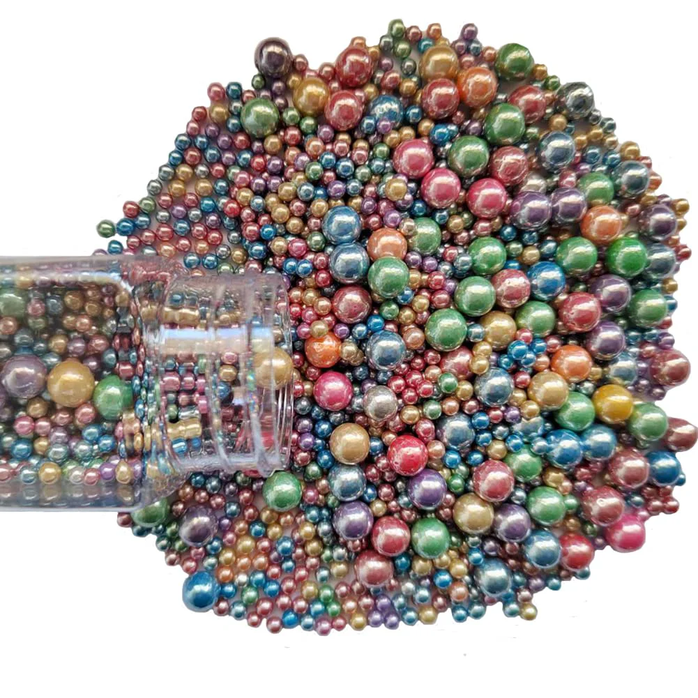 Carefully Designed Edible Light Colorful Sugar Pearls Candy Sprinkles 120G 4.23Ounce Baking Cake Sprinkles Cupcake and Cake Topper Cookie Decorations Wedding Party Official
