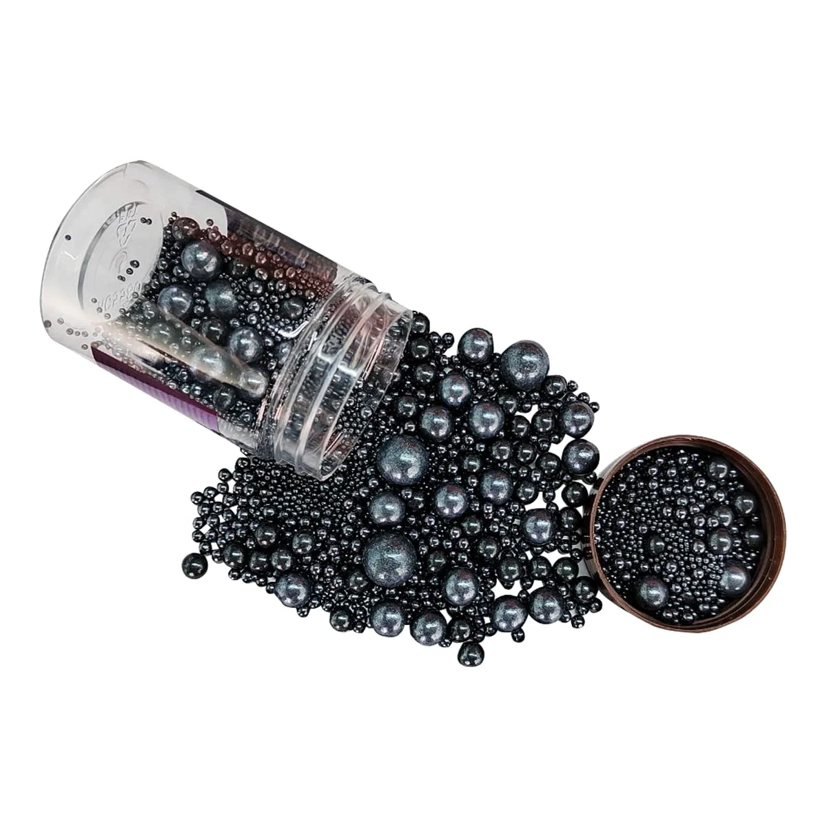 Traditional Edible Black Sugar Pearls Candy Sprinkles 120G 4.23Ounce Baking Cake Sprinkles Cupcake and Cake Topper Cookie Decorations Wedding Party Valentines Smart