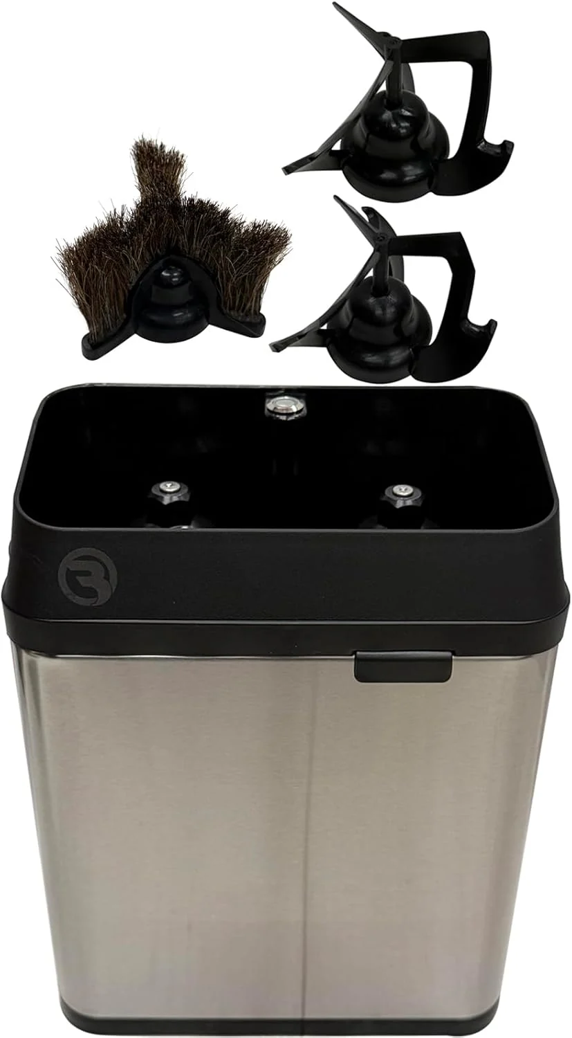 Responsible Electric Portafilter Cleaning Machine for 58mm - Knock Box Coffee Cleaner for Commercial Home Silver Recyclable