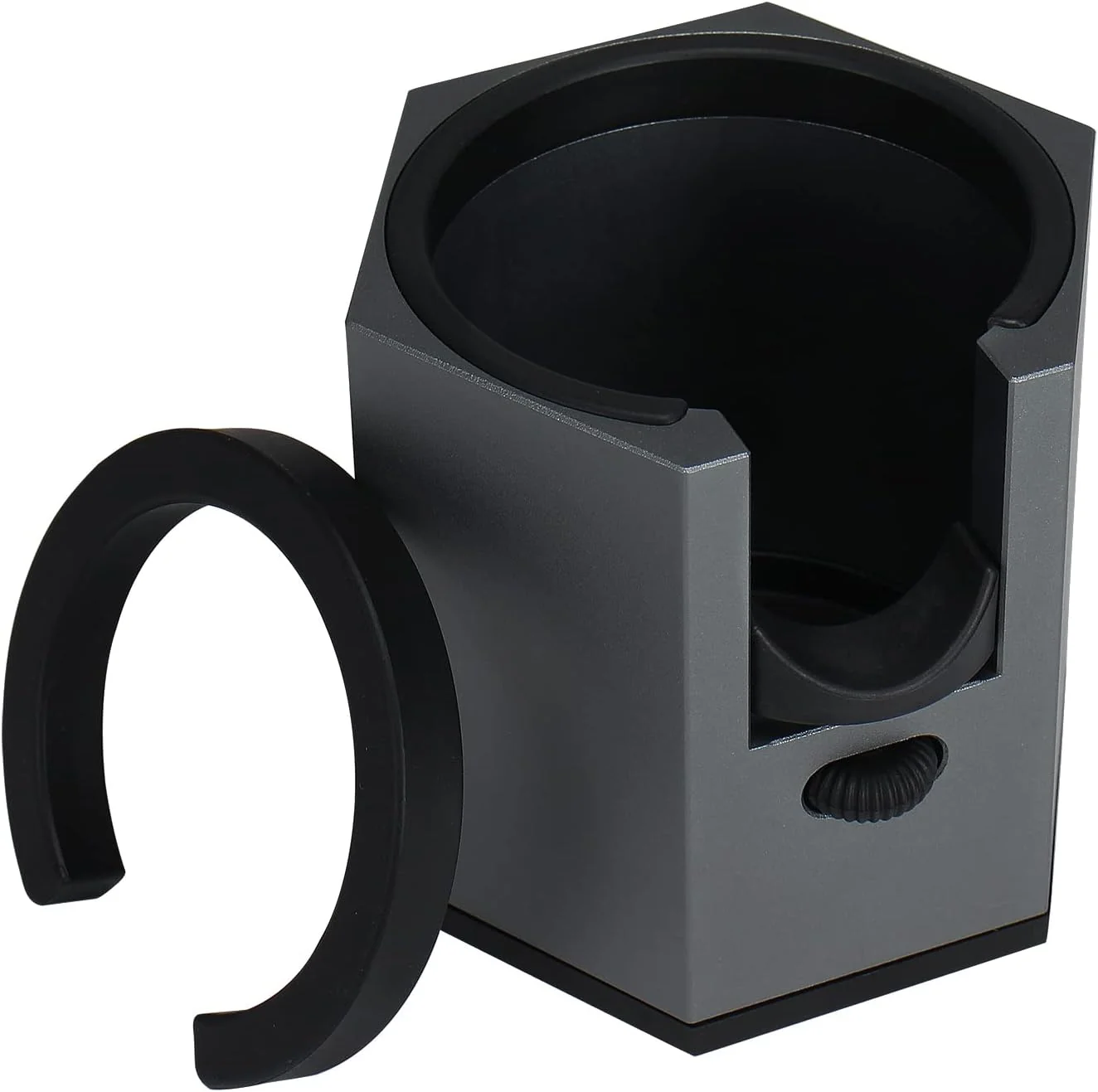 Easy-to-Use DIBTSA Coffee Portafilter Holder Espresso Tamping Station Aluminum Alloy Espresso Portafilter Stand for Most 51mm 53mm 54mm 58mm Coffee Portafilter Hexagon Grey Verified
