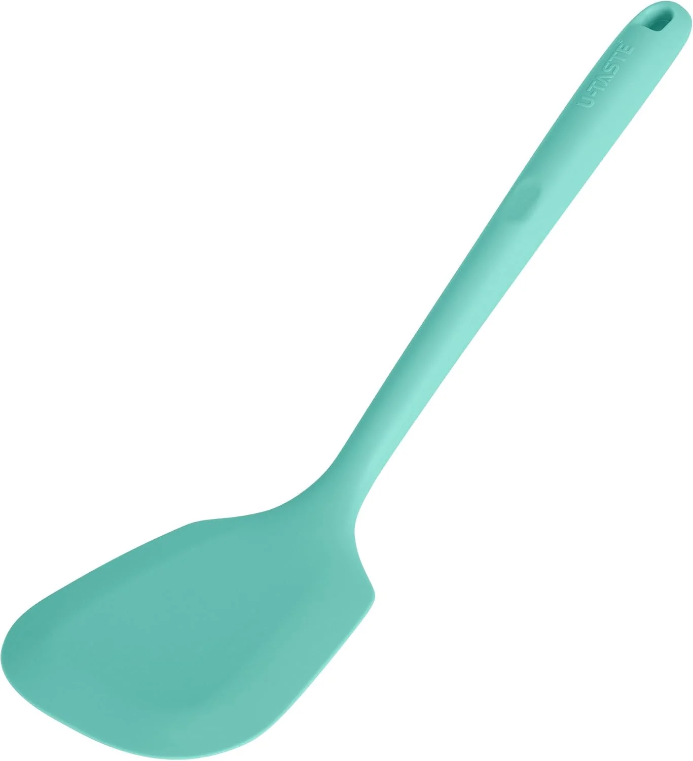 Modern U-Taste Silicone Turner Cooking Spatula 13.6 Long 3.7 Wide Aqua Sky 600ºF Heat Resistant Food Grade Silicone Kitchen Utensils Flexible Egg Flipper amp Pancake Spatula Turner for Non Stick Pans Sustainable