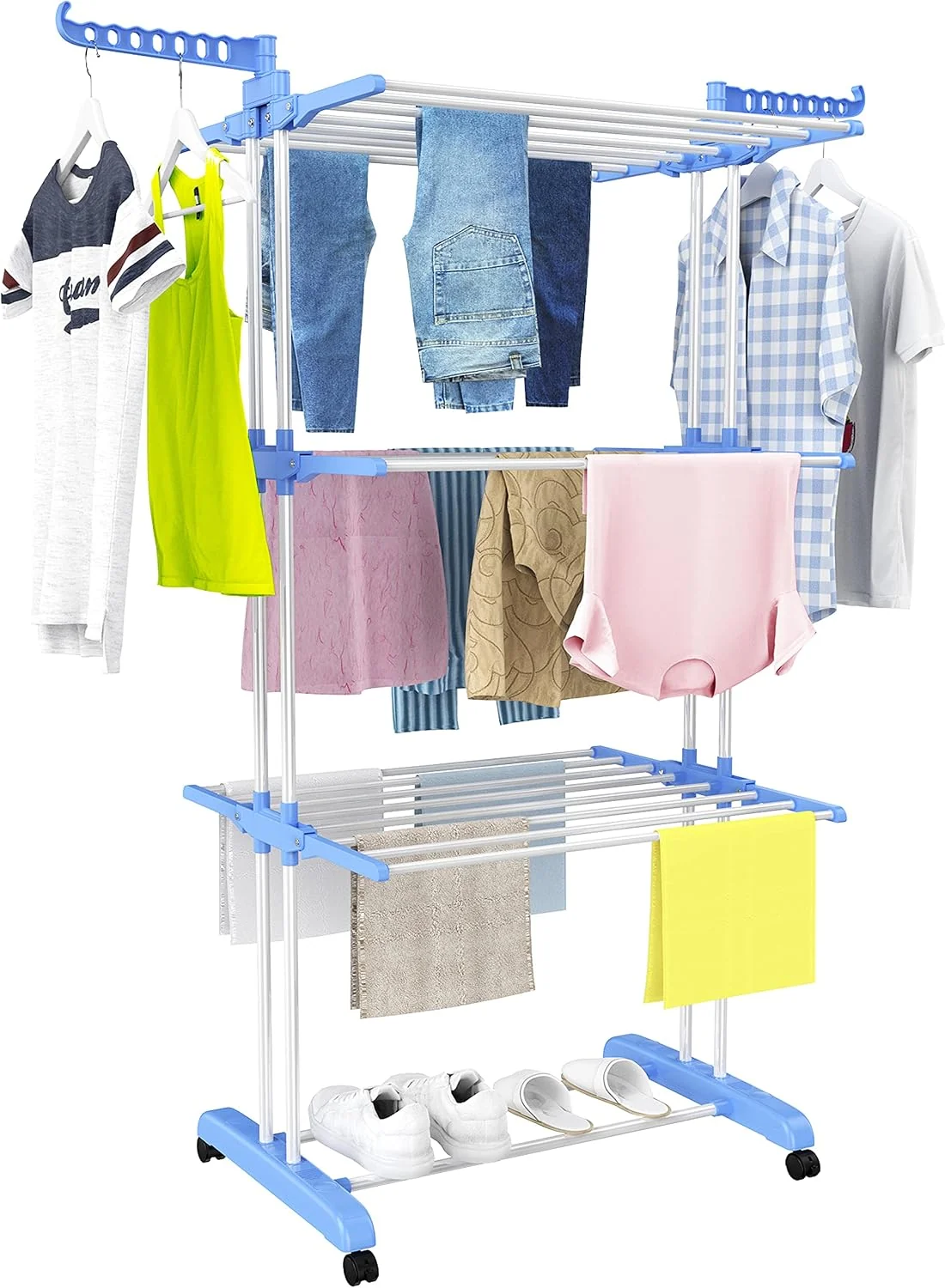 Effective HOMIDEC Clothes Drying Rack 4-Tier 67.7 H Foldable Drying Rack Clothing Healthy