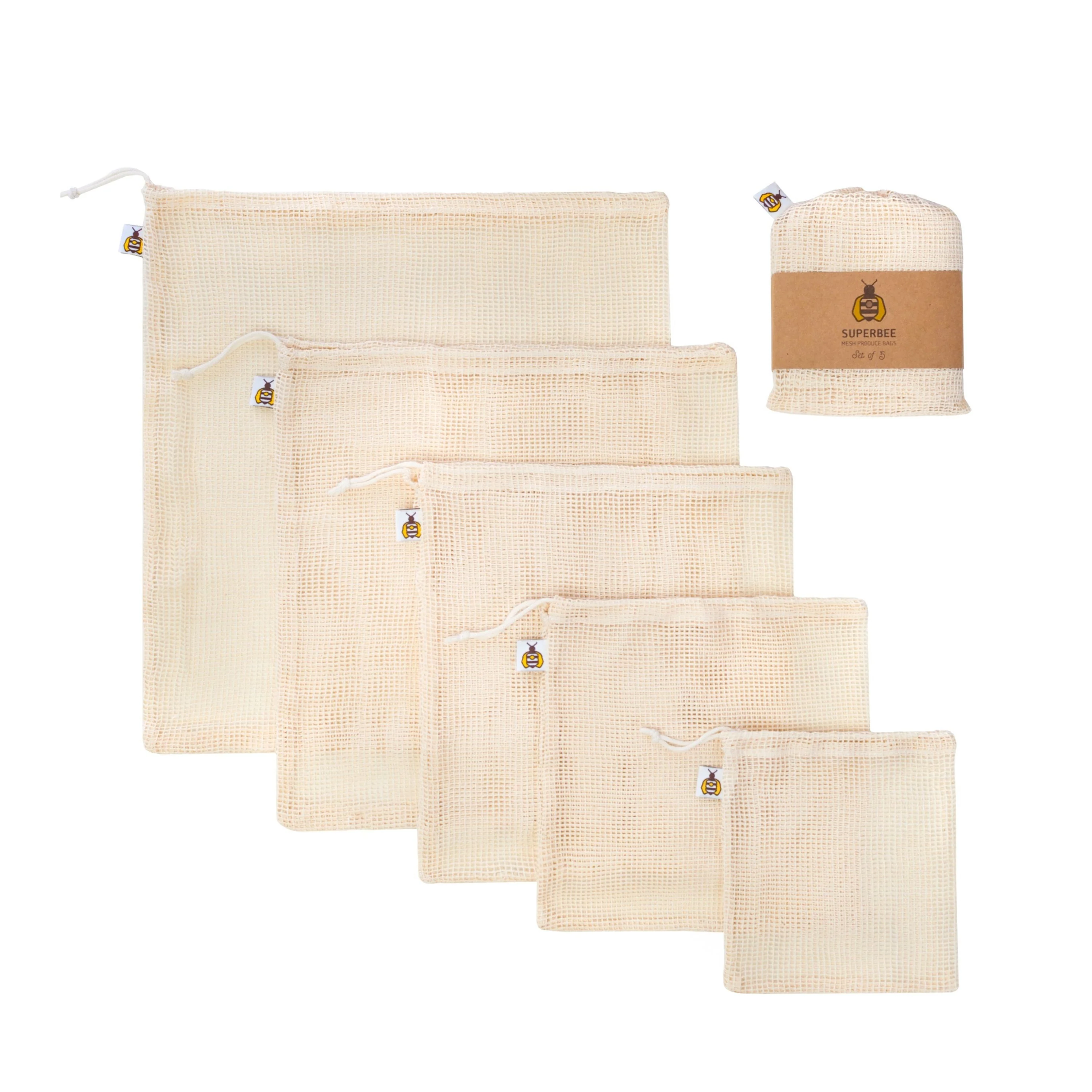 Unique SuperBee Mesh Produce Bags High-End