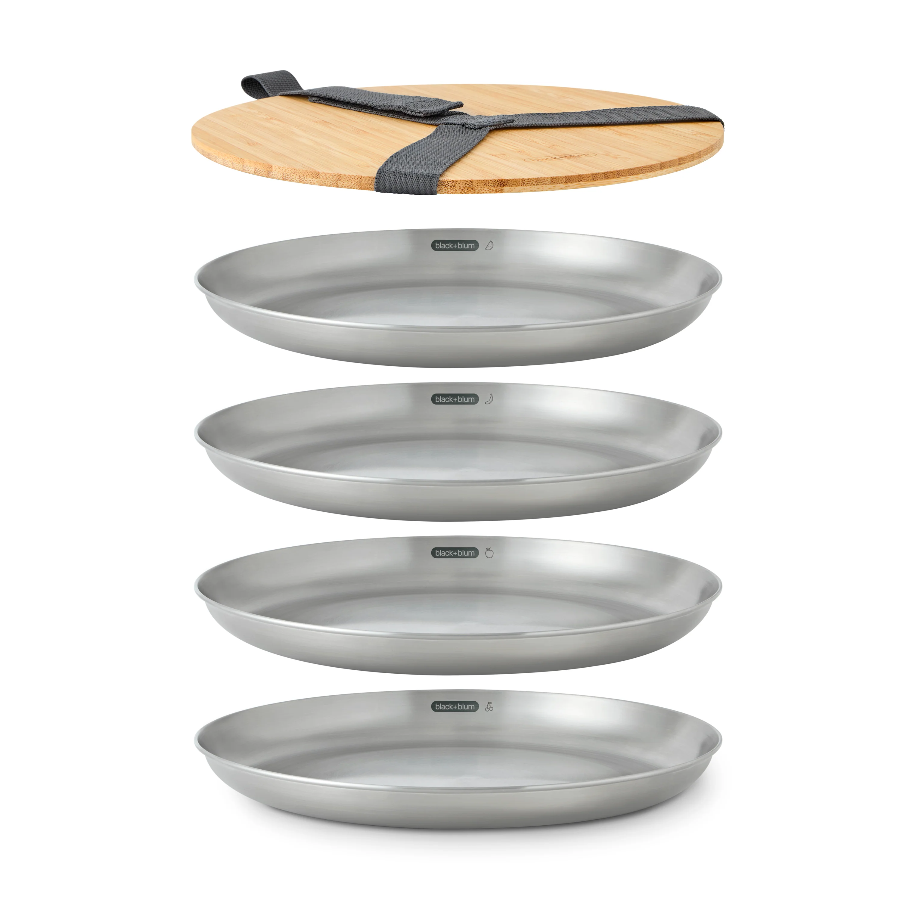 Original Black Blum Steel Plate Set of 4 Expertly Made